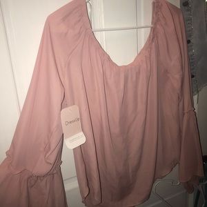 Bell sleeve blush top!